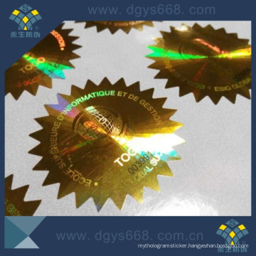 Serrated Edge Gold Laser Sticker